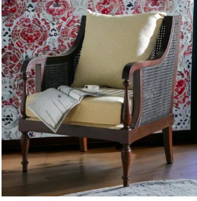 DUSTIN 1 SEATER TEAK WOOD RATTAN SOFA