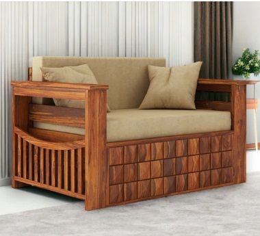 EVOSOFA 2 SEATER SOFA CUM BED SHEESHAM WOOD