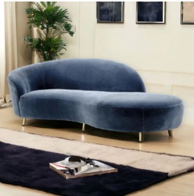 FABIANA 3 SEATER FABRIC SOFA BLUE