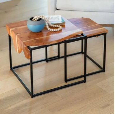 GAVINO WATERFALL NESTING TABLES SET OF 2