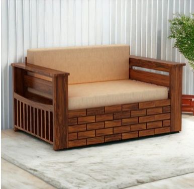 HARDING 2 SEATER SOFA CUM BED SHEESHAM WOOD