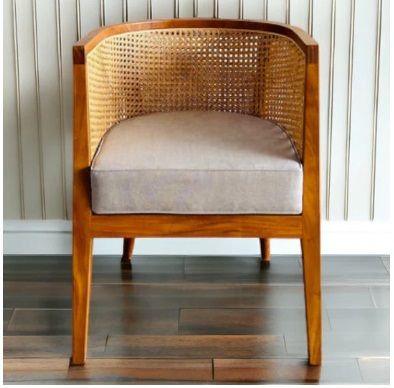 ISA TEAK WOOD & RATTAN DINING CHAIR