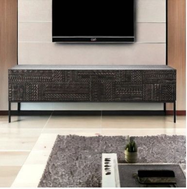 Juin Mango Wood Metal Legs TV Unit