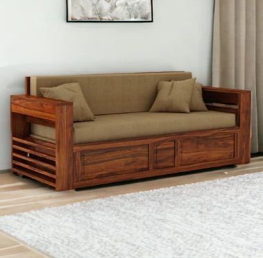 MODALOUNGE 3 SEATER SOFA CUM BED SHEESHAM WOOD