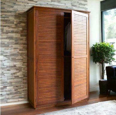 NERINA TWO DOOR SHEESHAM WOOD CUPBOARD