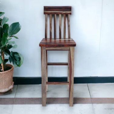 NISMAAYA ADAIR SOLID WOOD WINE BAR CHAIR