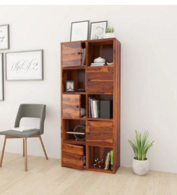 NISMAAYA ADLER SOLID WOOD HOME OFFICE CUBE BOOKCASE