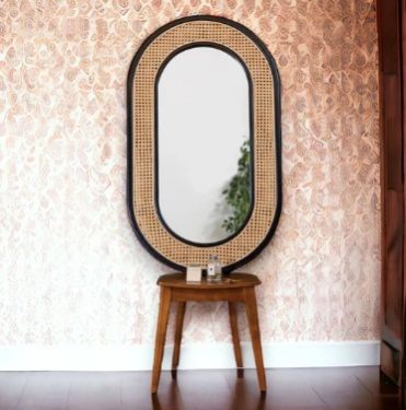 NISMAAYA BUDDHA RATTAN MIRROR