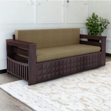RELAXIMAX 3 SEATER SOFA CUM BED SHEESHAM WOOD