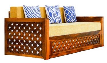 TRANQUILIX SOFA CUM BED SHEESHAM WOOD