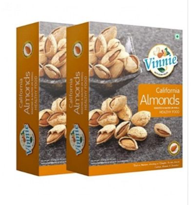 Almond Inshell Roasted & Salted 250g Pack of 2