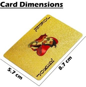 Plastic Gold Playing Card, Color : Golden, Packaging Type : Box