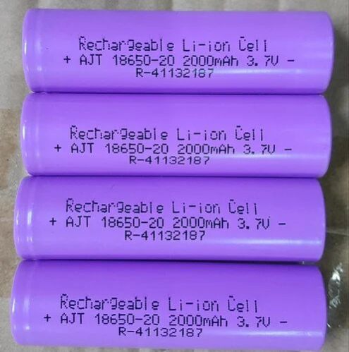 18650 2000mah Rechargeable Lithium Ion Cell