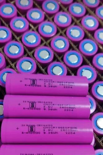 18650 Lithium Ion Cell 2600Mah Dmegc 3.6V For Electric Vehicle