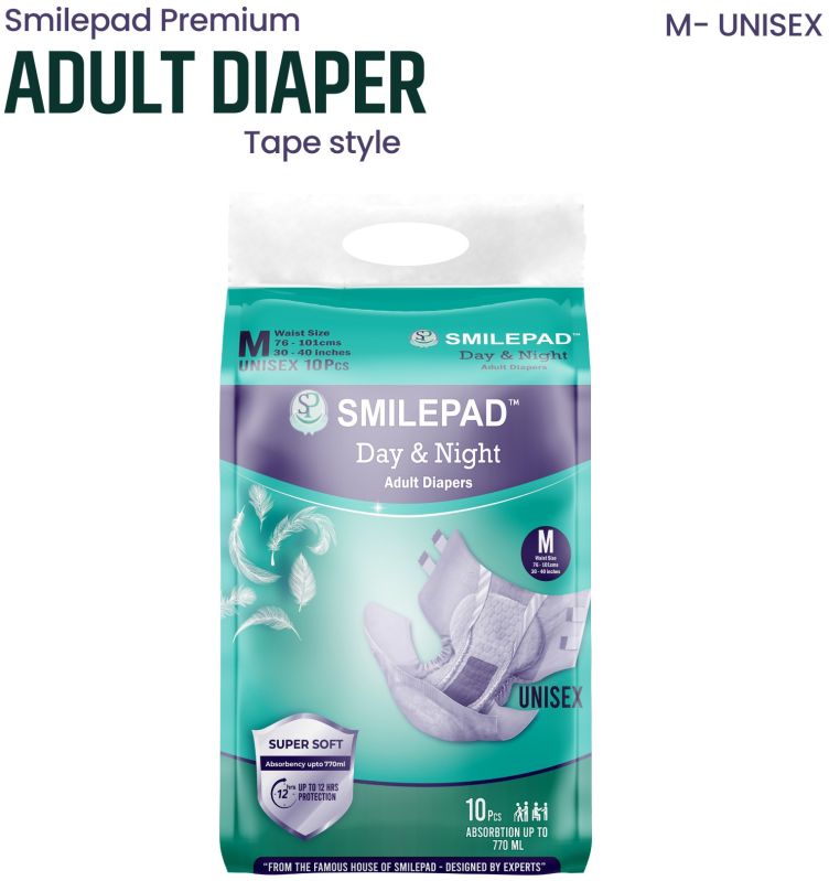 Medium(M) Adult Diapers Pack Of 1 (10 Diapers)
