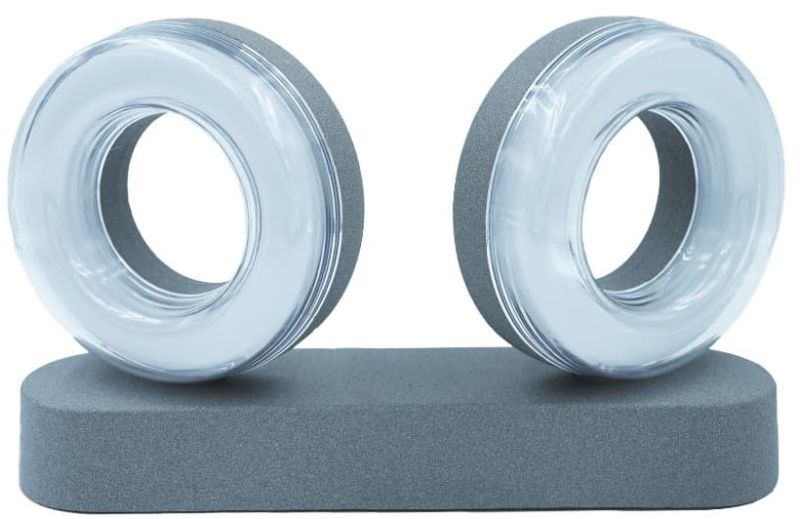 2 HEADED STONE GREY WALL LIGHT (ROUND)