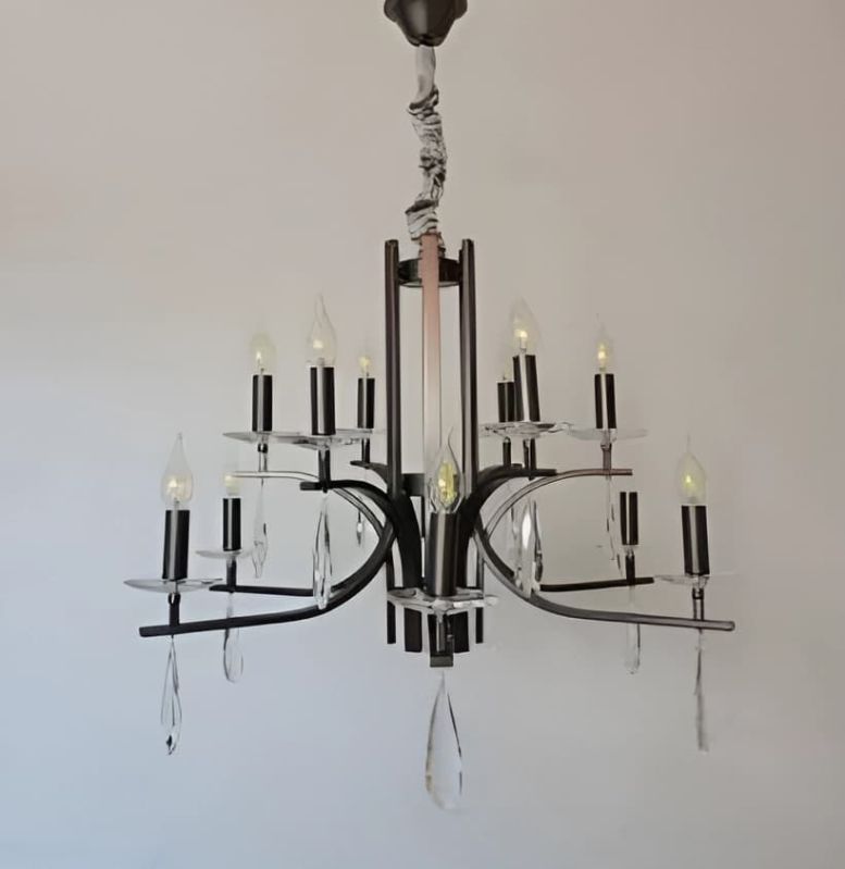 BLACK CANDLE CHANDELIER