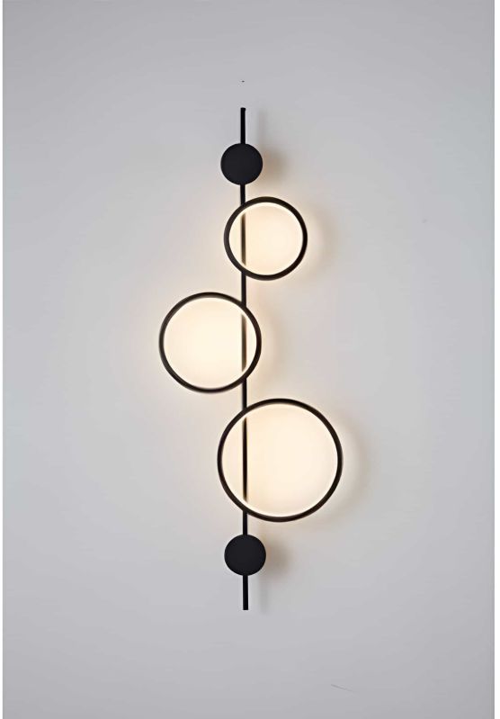 BLACK ROUND WALL LIGHT
