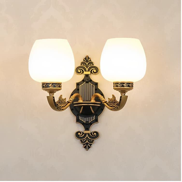 FROSTED WHITE GLASS WALL LAMP