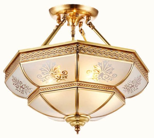 GOLDEN GLASS CEILING CHANDELIER