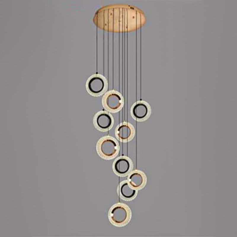 STYLISH RING DOUBLE HEIGHT CHANDELIER