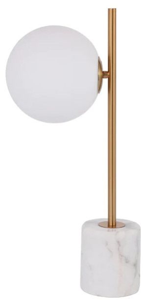 WHITE GLASS BALL NIGHT LAMP