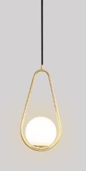 WHITE GLASS HANGING LIGHT