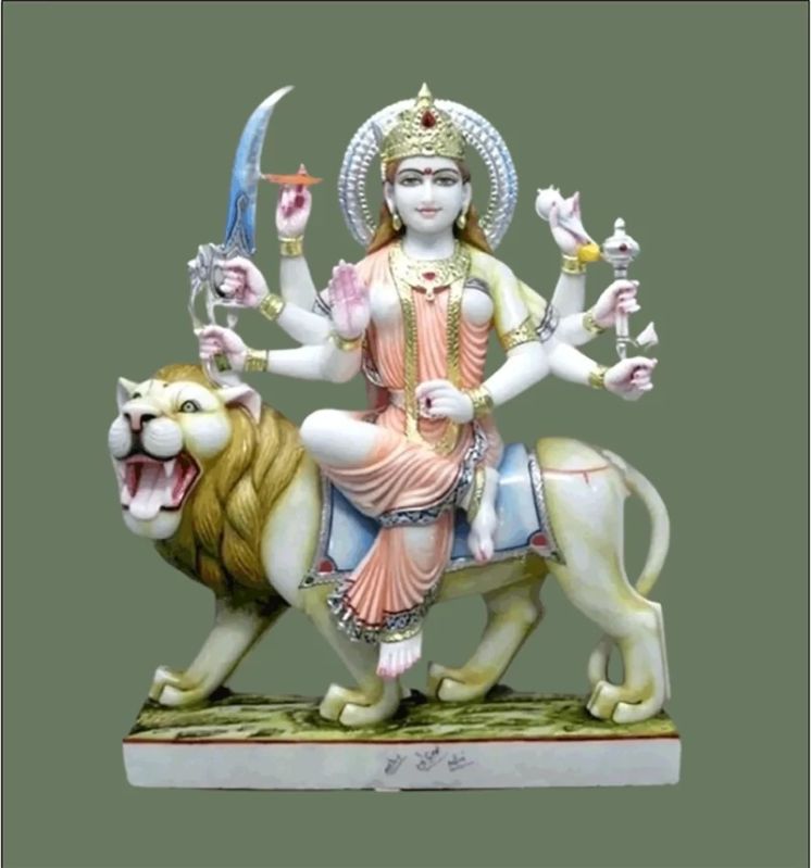 Durga Marble Idol Statue