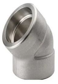 Stainless Steel Socket Weld 45 Degree Elbow, Color : Metallic