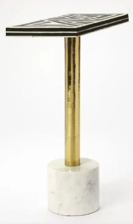 Jodha Gillian Bone Inlay End Table, Color : Natural