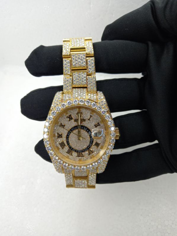 Diamond Studded Moissanite Iced Out Watch