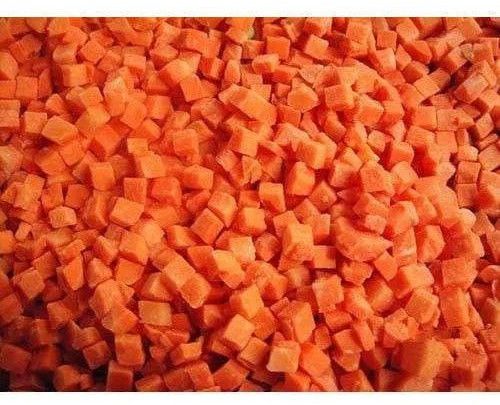 A Grade Frozen Diced Carrot, Color : Orange, Packaging Size : 5 Kg