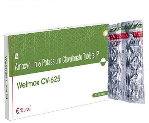 Welmox-CV 625 Tablets, Packaging Type : Alu Alu