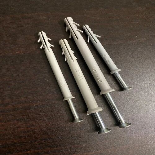 Polished Mild Steel 10x20mm Nylon Frame Fixing Screw, Color : Silver