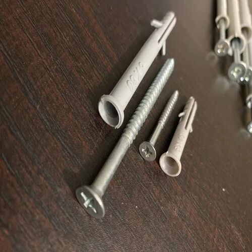 Polished Mild Steel 6x60mm Nylon Frame Fixing Anchor for Fittings Use