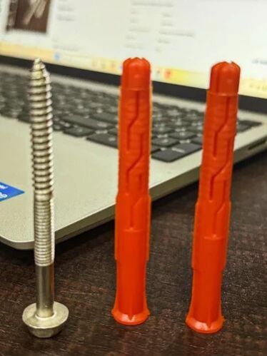 8x80mm Stainless Steel Nylon Fixing Screw