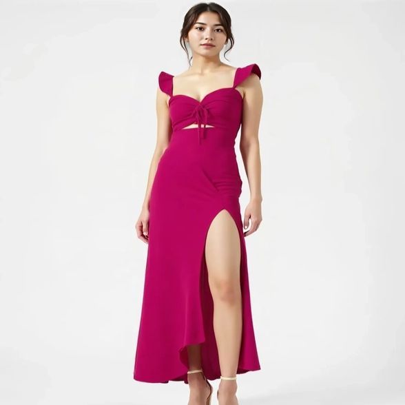 Ladies Dark Pink Western Bodycon Dress