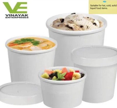 Plain Disposal Paper Food Container For Packaging