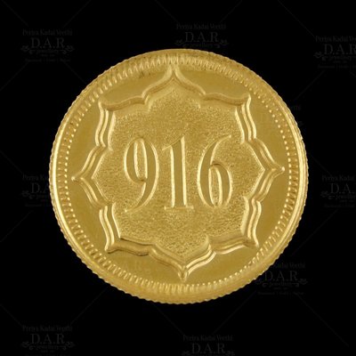 Printed 22 KT GOLD 8 GM COIN, Brand Name : D.A.R Jewellery