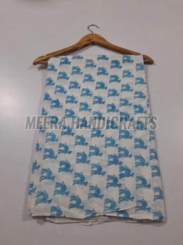 Beautiful Camel Hand Block Printed Cotton Fabric