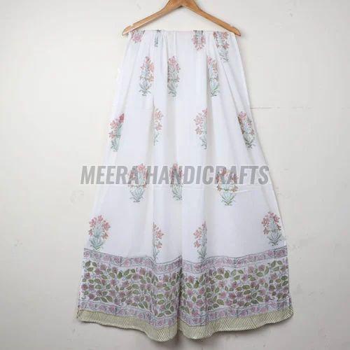 Cotton Hand Block Printed Dupatta, Color : White Daily Wear