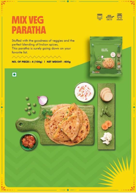 Mix Veg Paratha Ready To Eat Food