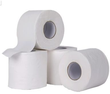 White Plain Toilet Paper Roll for Bathroom