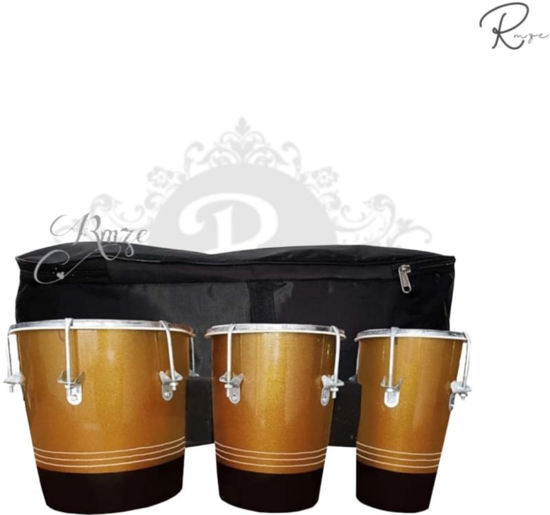 Rmze Standard BON-13 Triple Wooden Bongo Drum Set