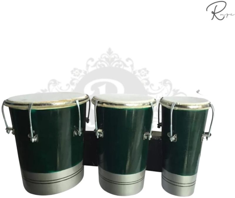 Rmze Standard BONGO-12 Triple Wooden Bongo Drum Set - Musical Instrument