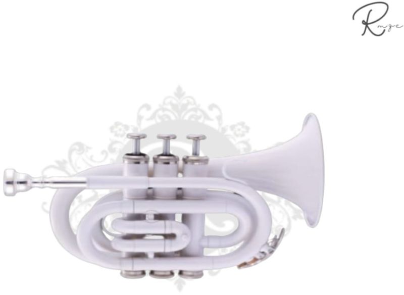 Rmze Standard POC-9 White Pocket Trumpet Set - Musical Instrument