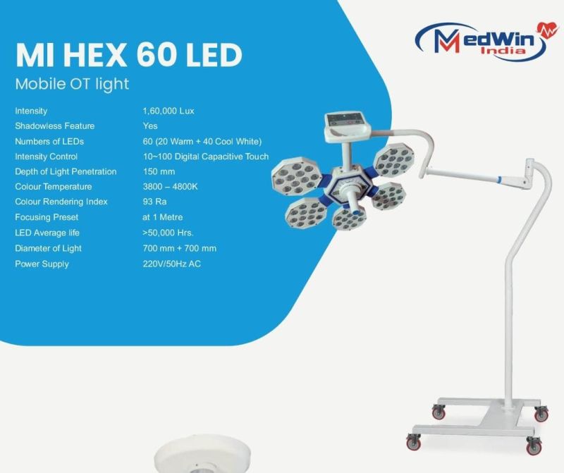 MI HEX 90 Mobile LED Ceiling Operation Theatre Light
