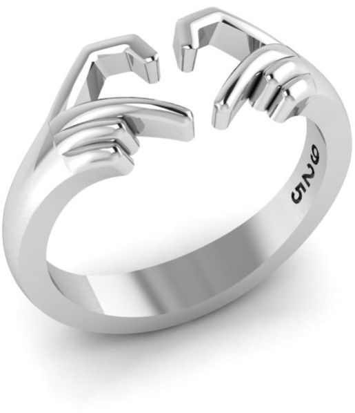 925 Silver Hand Heart Ring