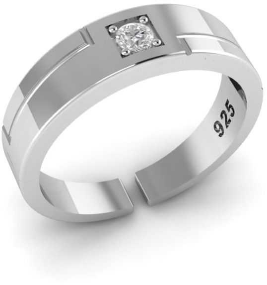 925 Silver Zircon True Love Band Ring