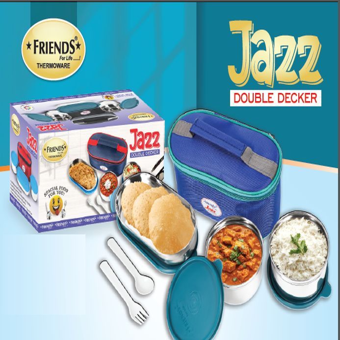 Jazz Double Decker Stainless Steel Lunch Box